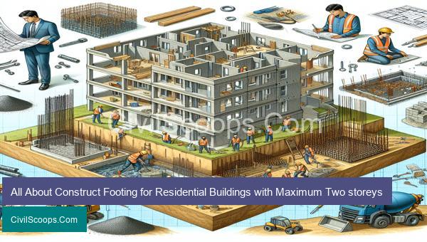 All About Construct Footing for Residential Buildings with Maximum Two storeys