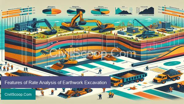 Features of Rate Analysis of Earthwork Excavation