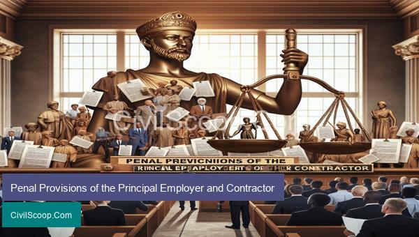 Penal Provisions of the Principal Employer and Contractor