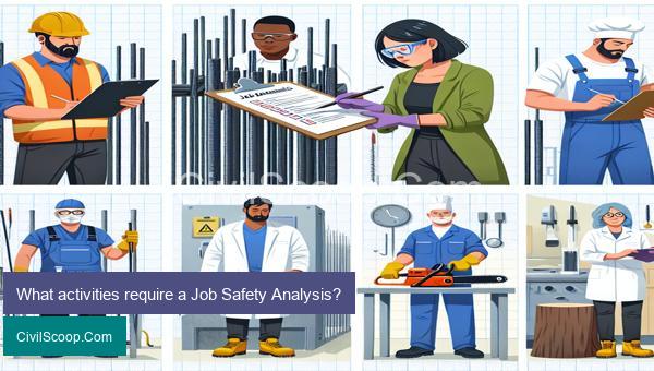 What activities require a Job Safety Analysis?