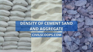 Density of Cement Sand and Aggregate